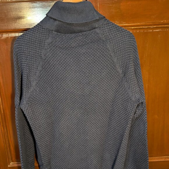J Crew 100% Cotton Shall Neck Sweater - Navy - Small - Picture 3 of 6